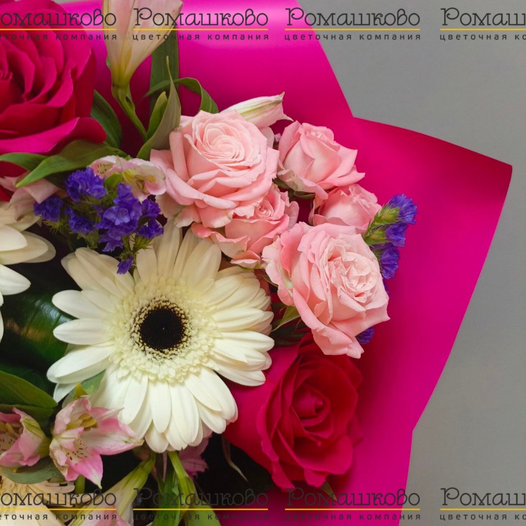 Букет из гербер «Розовый ветер»