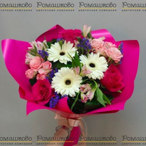 Превью Букет из гербер «Розовый ветер»