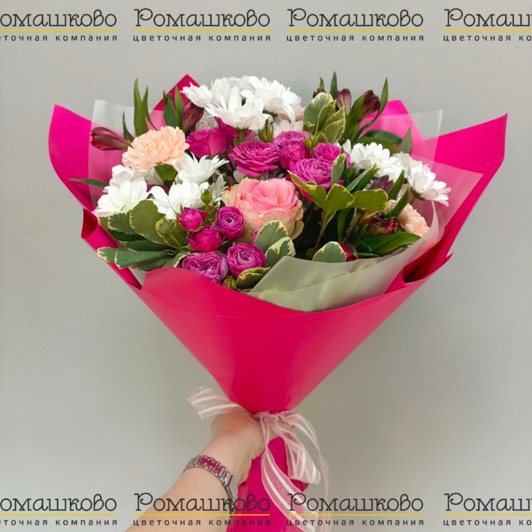 Букет из хризантем «Восхитительные чувства»