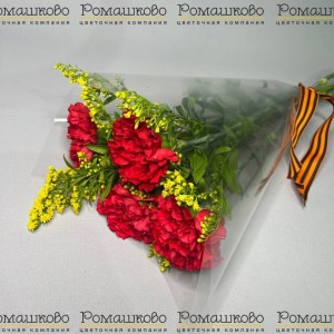 Превью Букет из гвоздик «Небо героев»