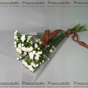 Превью Букет из гвоздик «Спасибо, Ветераны!»