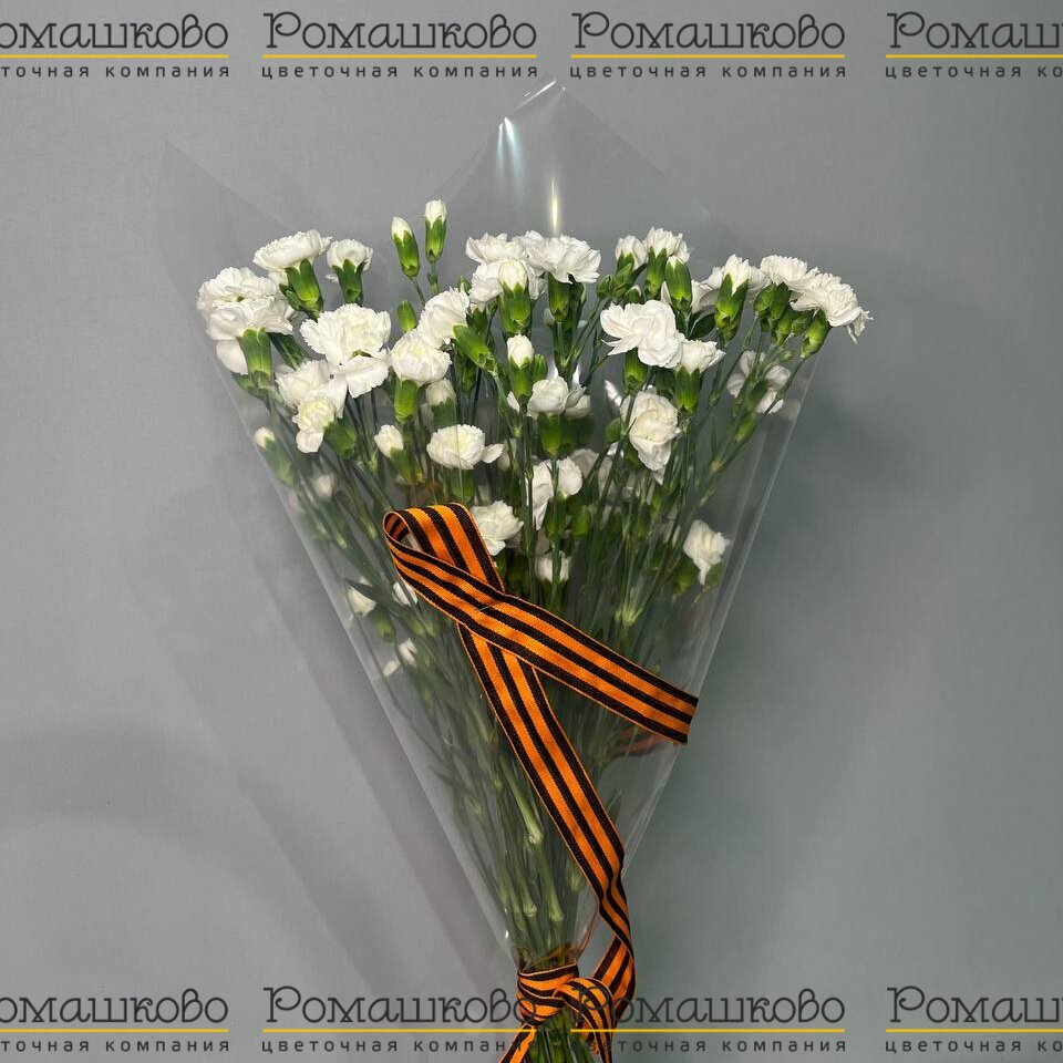 Букет из гвоздик «Спасибо, Ветераны!»