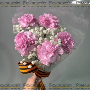 Превью Букет из гвоздик «Мира и победы»