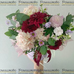 Превью Шляпная коробка цветов «Палитра счастья»