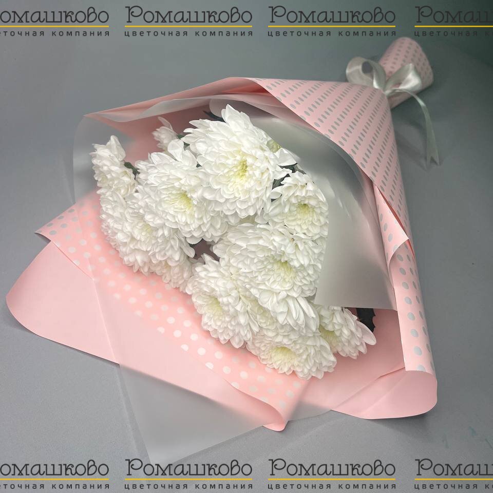 Букет из хризантемы «Чистый шарм»