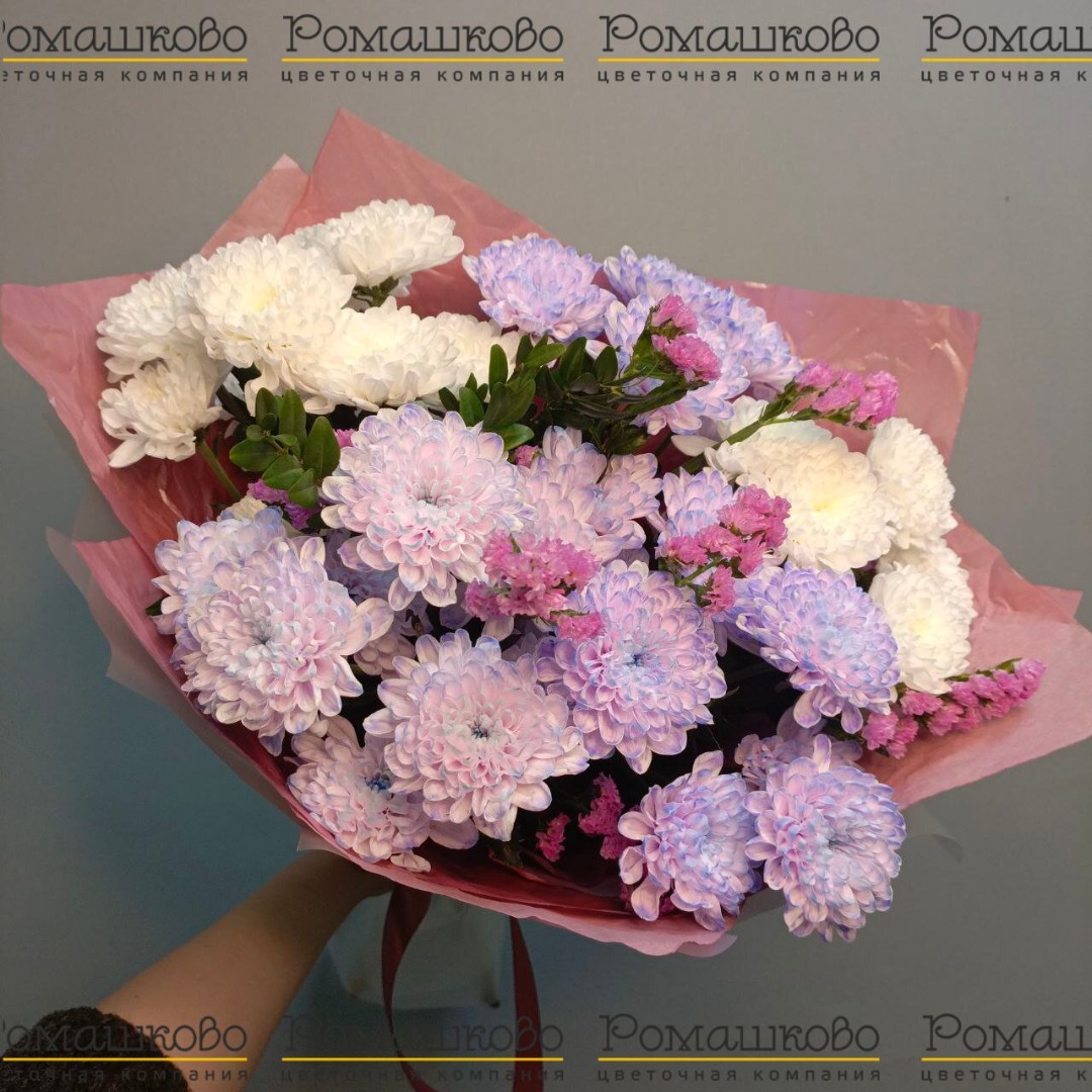 Букет из хризантемы «Арктический бриз»