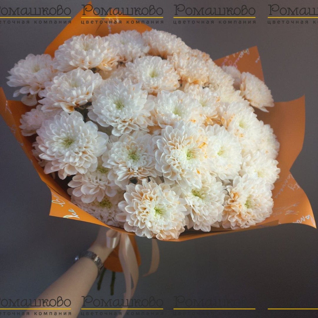 Букет из 9 крашенных хризантем