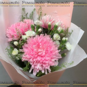 Превью Букет из хризантем «Красивые слова»