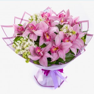 Превью Букет из 19 орхидей