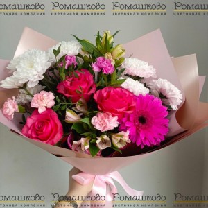 Превью Букет из хризантем «Любовь с первого взгляда»