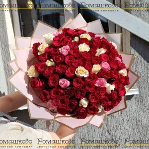 Превью Букет из 101 розы Кения (50см)