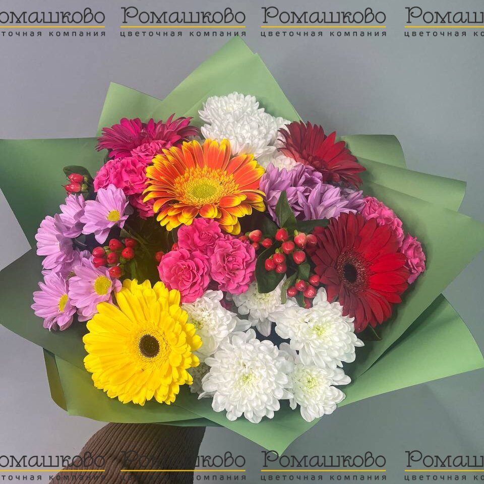 Букет из гербер «Цветочные каскады»