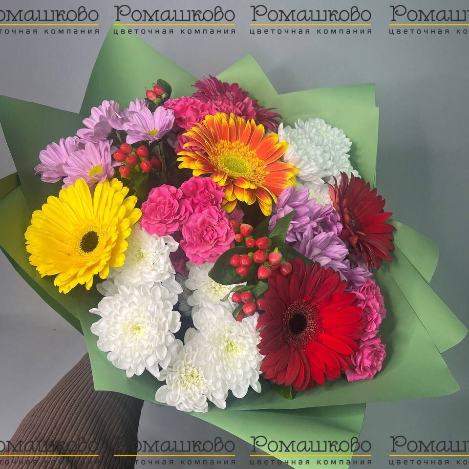 Букет из гербер «Цветочные каскады»