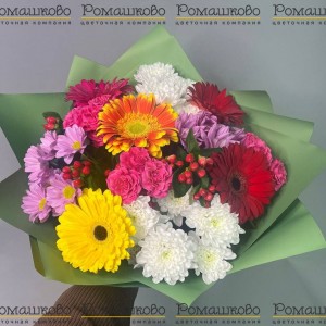 Превью Букет из гербер «Цветочные каскады»