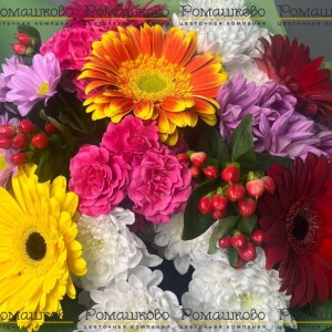 Превью Букет из гербер «Цветочные каскады»