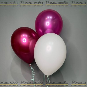 Превью 3 бело-розовых шаров