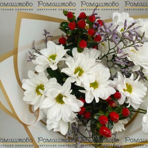 Превью Букет из хризантем «Красота в малом»