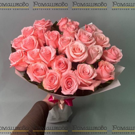Букет из розовых роз «Пламя» за 7 700 - «Ромашково» в Красноярске