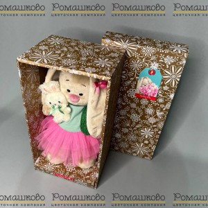 Превью Зайка Ми в мято-розовом комплекте и зайчиком