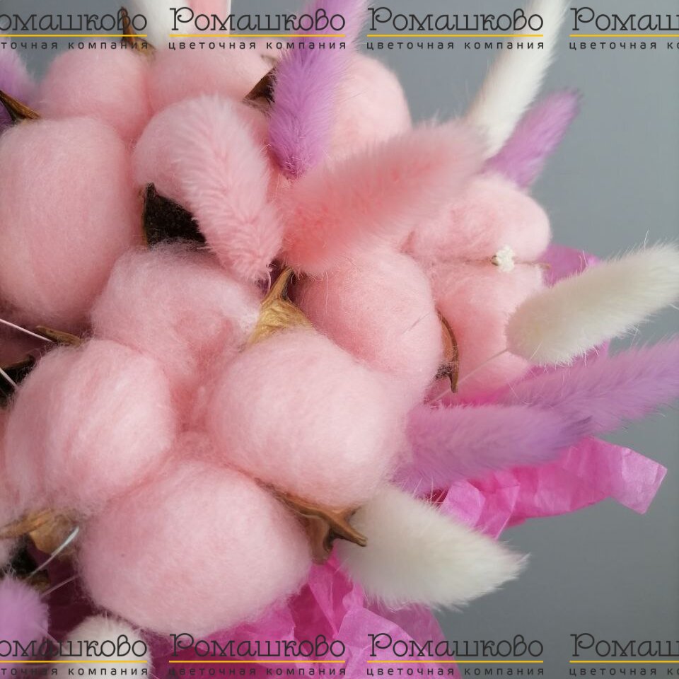 Коробочка из сухоцветов «Пушистый рай»