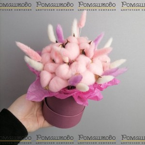 Превью Коробочка из сухоцветов «Пушистый рай»