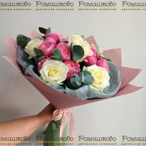 Превью Букет из роз «Розовая нежность»