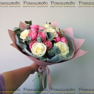 Превью Букет из роз «Розовая нежность»