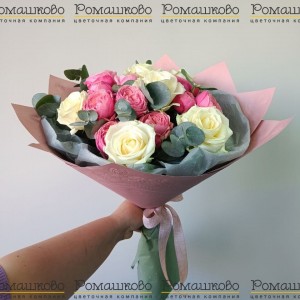 Превью Букет из роз «Розовая нежность»