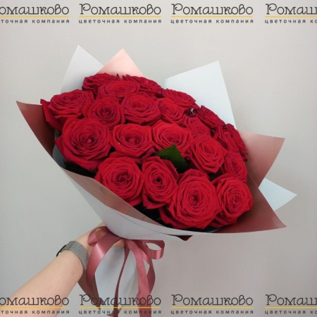 21 красная роза России в упаковке за 3 500 - «Ромашково» в Красноярске