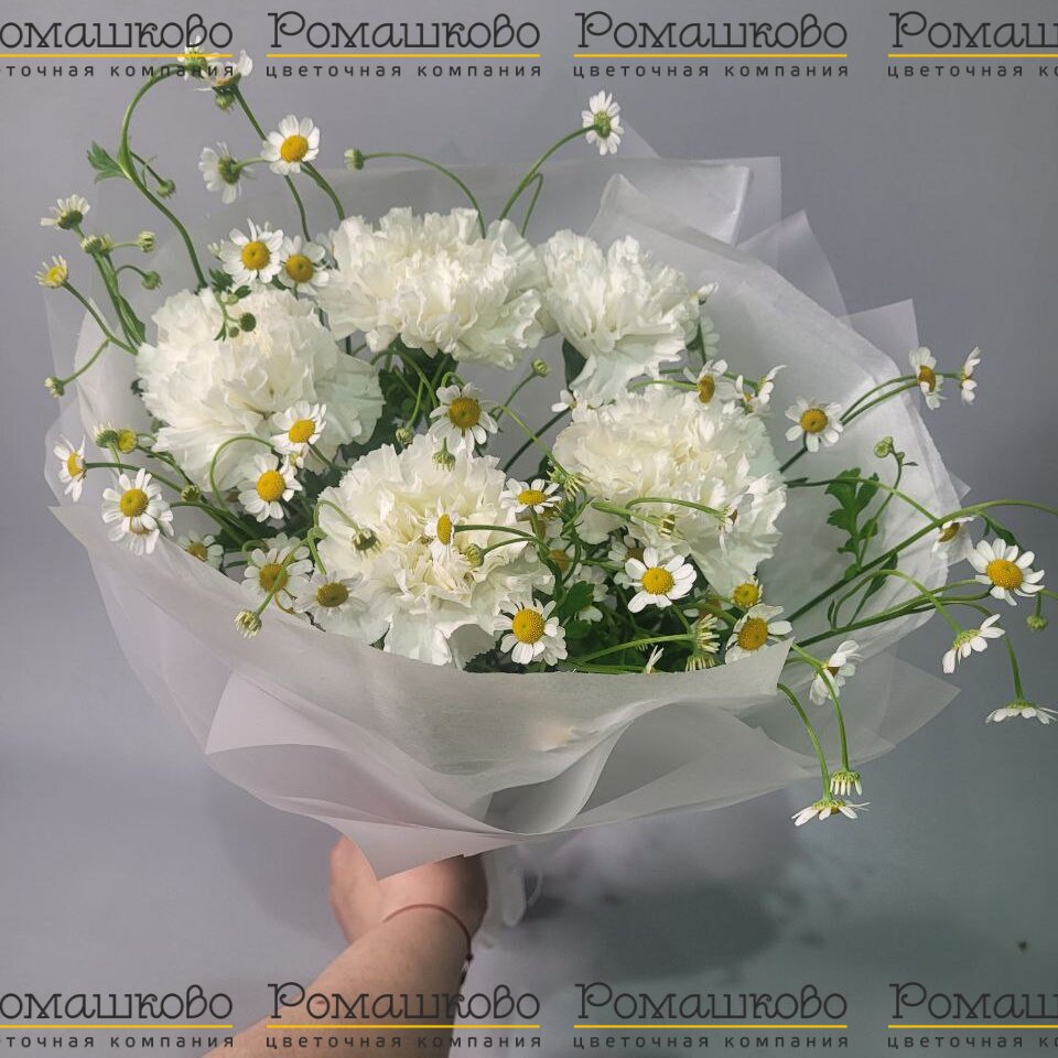 Мини - букет из гвоздик «Цветочное облако»