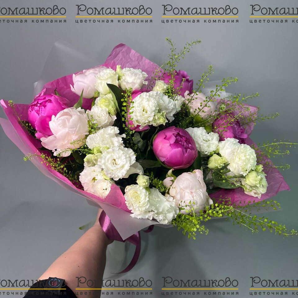 Букет из пионов «Как в саду»