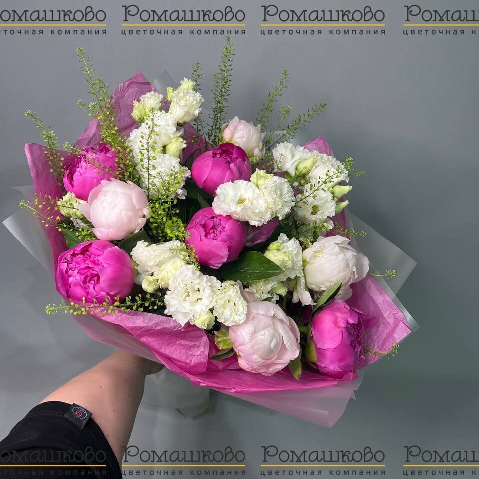 Букет из пионов «Как в саду»