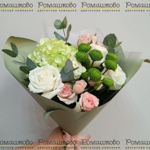 Превью Букет из гортензий «Смарагдовый оазис»