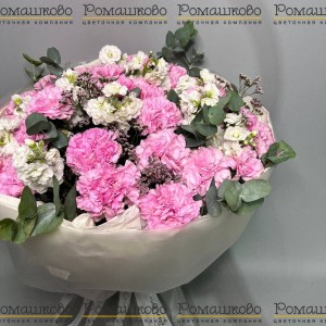Превью Букет из гвоздик «Цветочный круг»