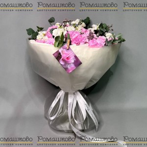 Превью Букет из гвоздик «Цветочный круг»