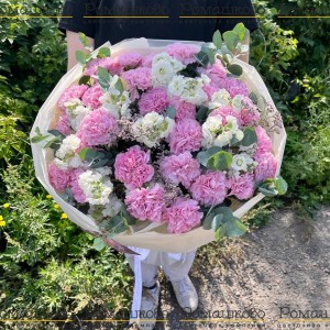 Превью Букет из гвоздик «Цветочный круг»