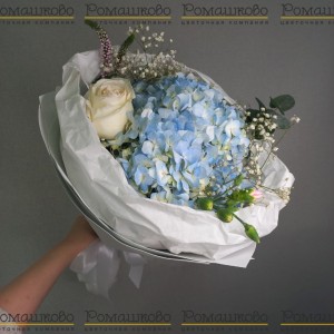 Превью Букет из гортензии «Лунный цветок»