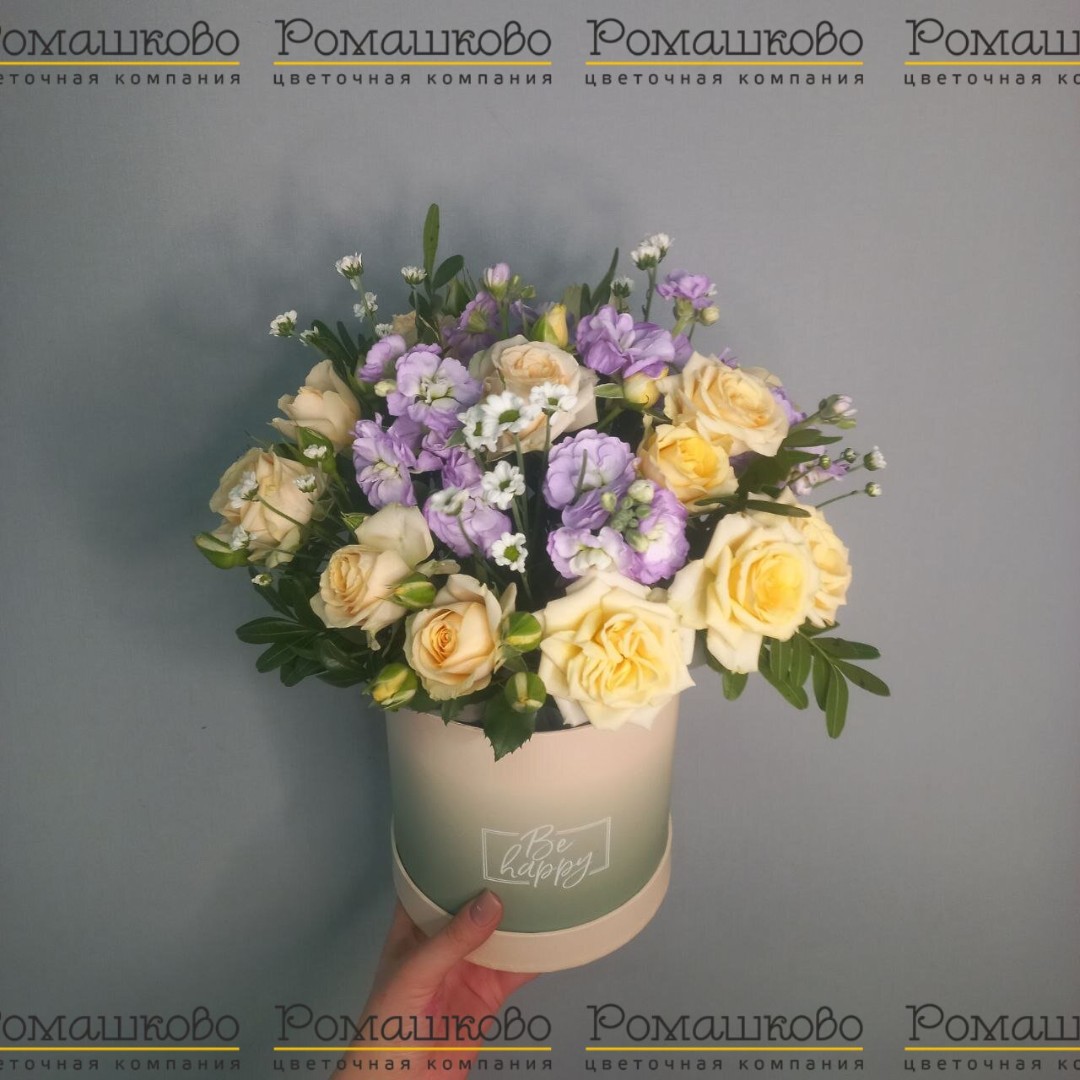 Коробочка с цветами «Подарок из цветов»