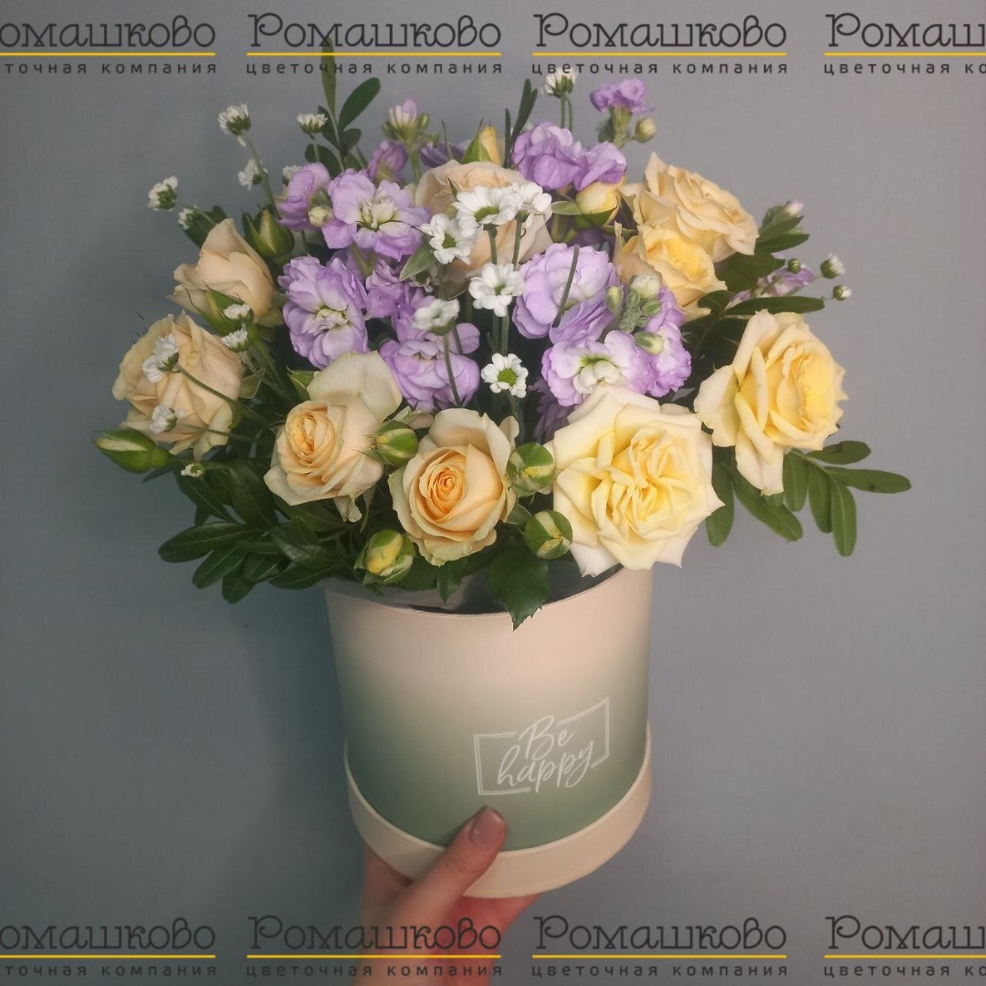 Коробочка с цветами «Подарок из цветов»