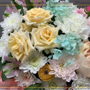 Превью Шляпная коробка с цветами «Жемчуг красоты»