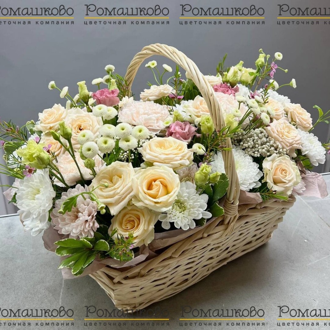 Корзина с цветами «Прованс»
