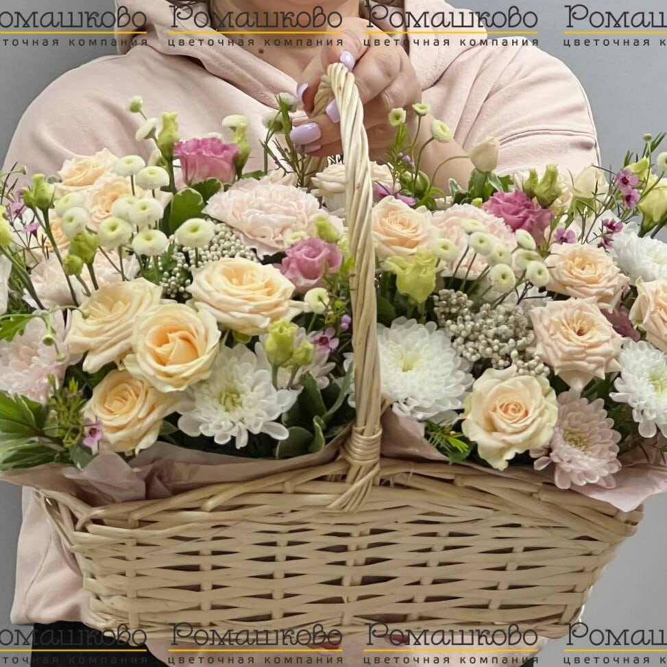 Корзина с цветами «Прованс»