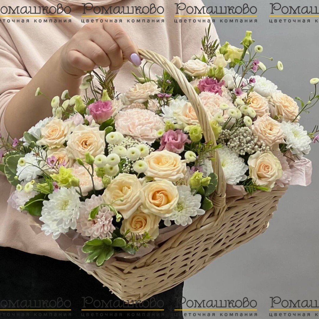 Корзина с цветами «Прованс»