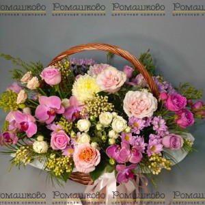 Превью Корзина с цветами «Оазис орхидей»