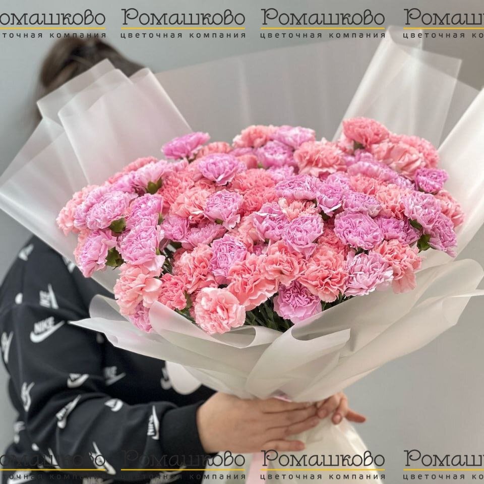 Букет из гвоздик «101 поцелуй»