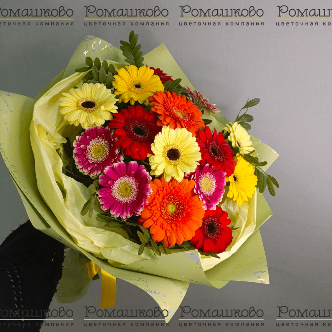 Букет из гербер «Солнечный микс»