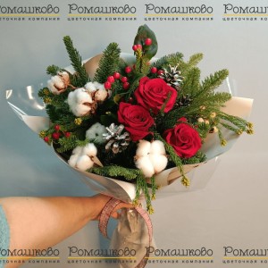 Превью Новогодняя композиции «Волшебный иней»