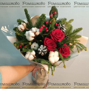 Превью Новогодняя композиции «Волшебный иней»