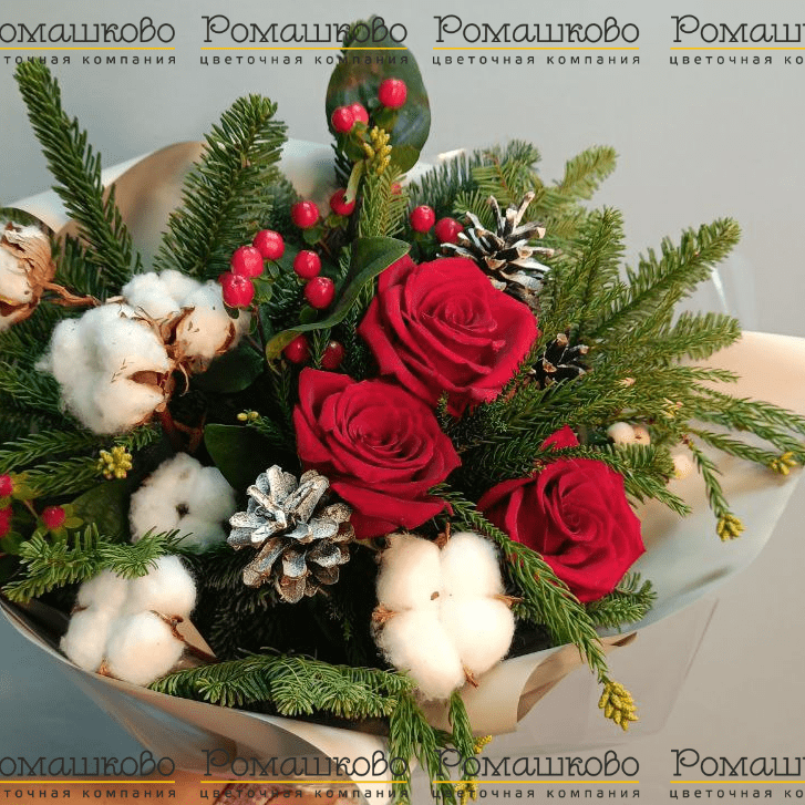 Новогодняя композиции «Волшебный иней»