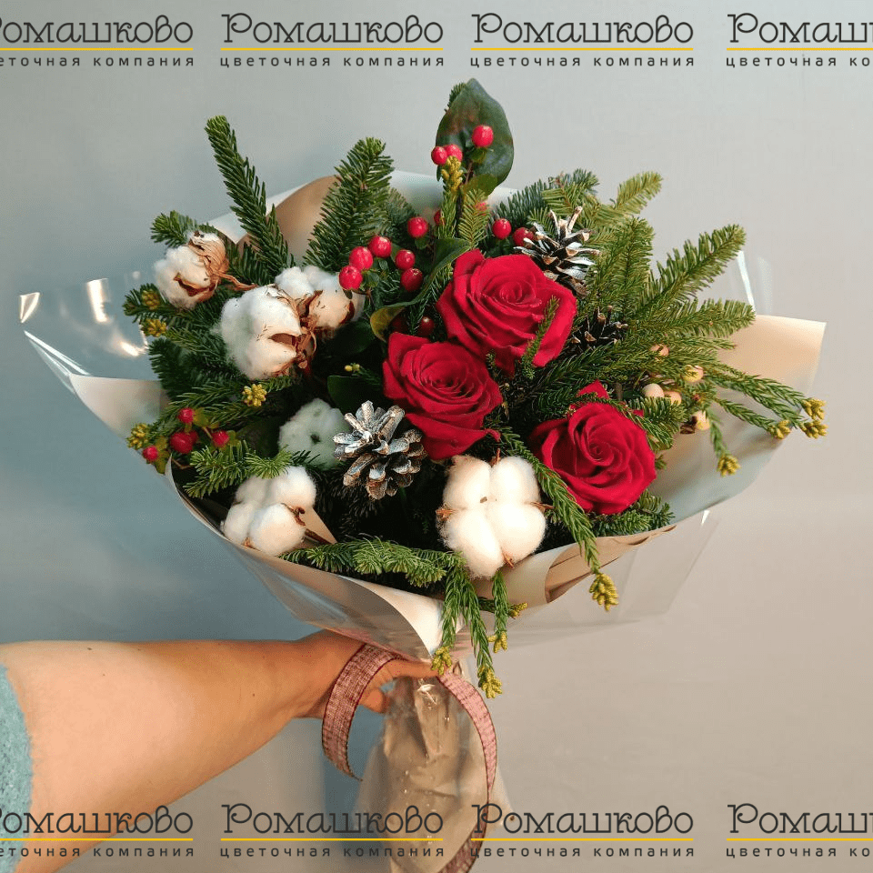 Новогодняя композиции «Волшебный иней»